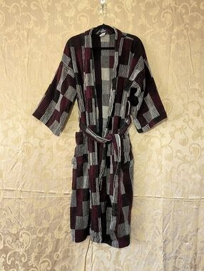 Vintage Puritan 100% Cotton Heavy Thick Plush Terricloth Housecoat Robe Gown